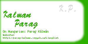 kalman parag business card